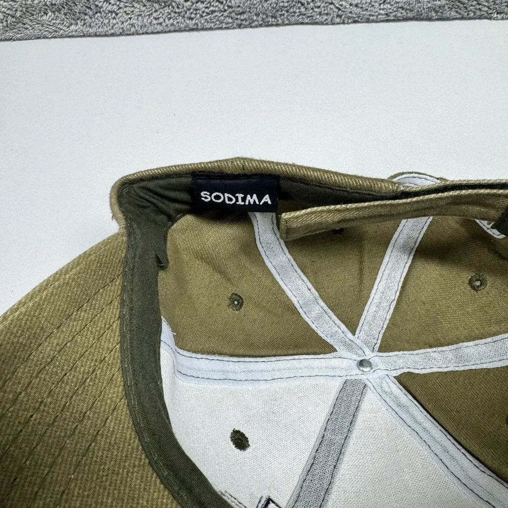 Sodima Paris France Eiffel Tower Baseball Hat Cap Green Brown Adjustable OSFM